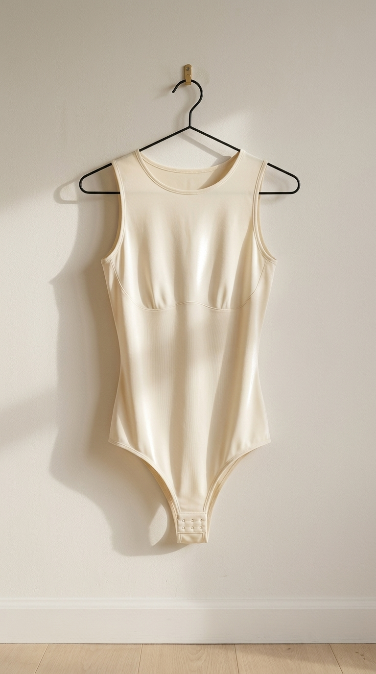 Body gainant ONDÏA ELISE crème sur cintre, maille souple sans coutures apparentes